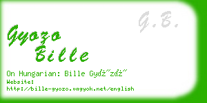 gyozo bille business card